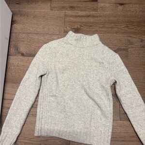 J. Crew Heather Light Gray Turtleneck Sweater